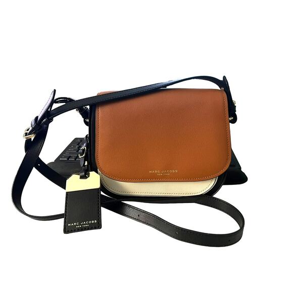 Marc Jacobs Handbags - MARC JACOBS Mini Rider Leather Saddle Bag Smoke Almond EUC